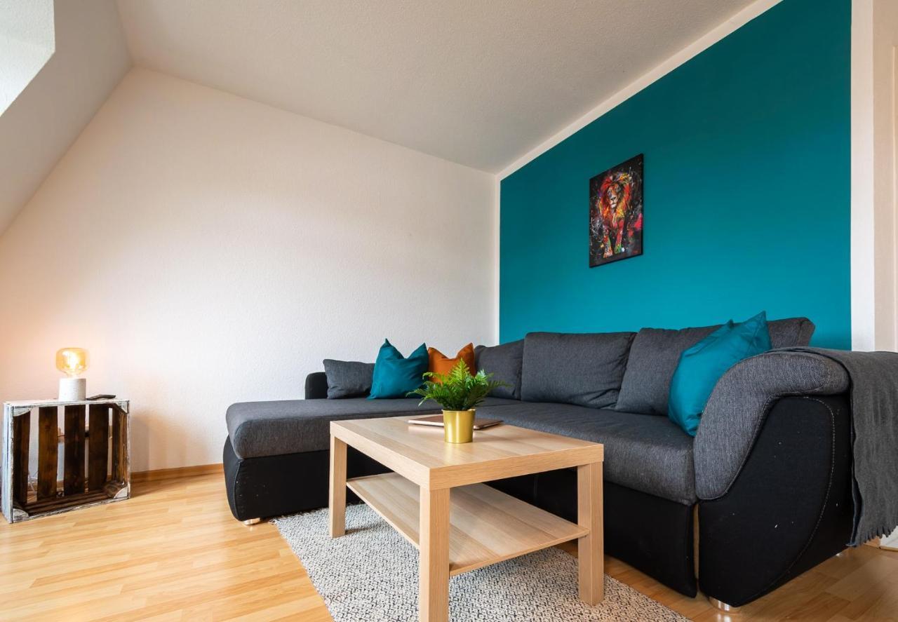 Ferienwohnung Loft 65 qm Netflix WLAN Boxspringbett bis 4 Pers Leipzig Exterior foto