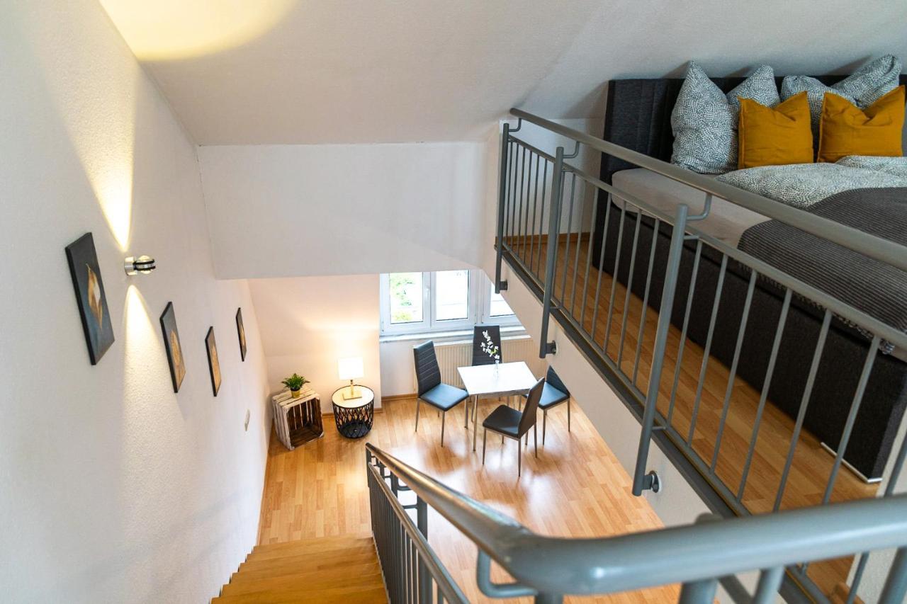 Ferienwohnung Loft 65 qm Netflix WLAN Boxspringbett bis 4 Pers Leipzig Exterior foto
