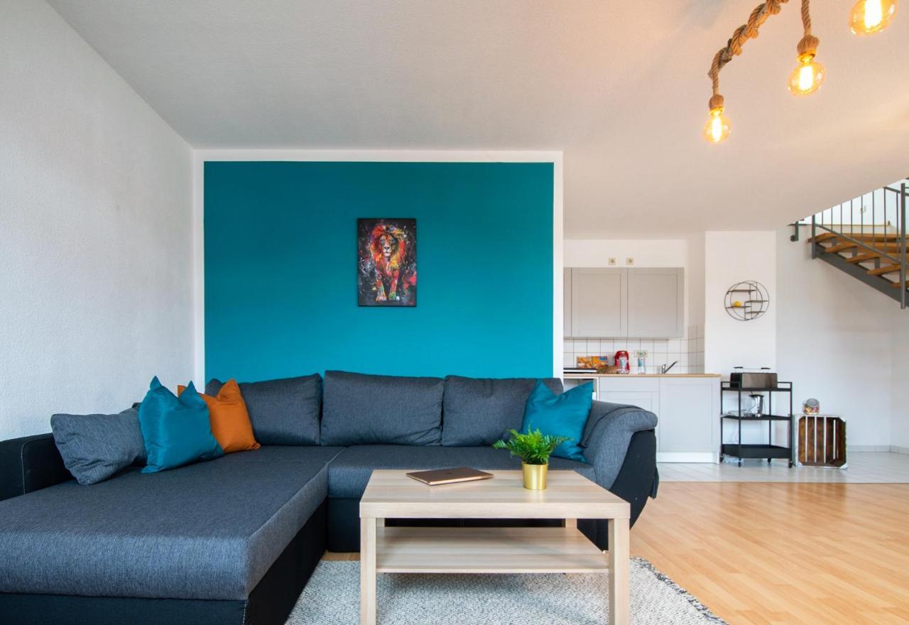 Ferienwohnung Loft 65 qm Netflix WLAN Boxspringbett bis 4 Pers Leipzig Exterior foto